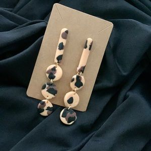 Animal print statement earrings